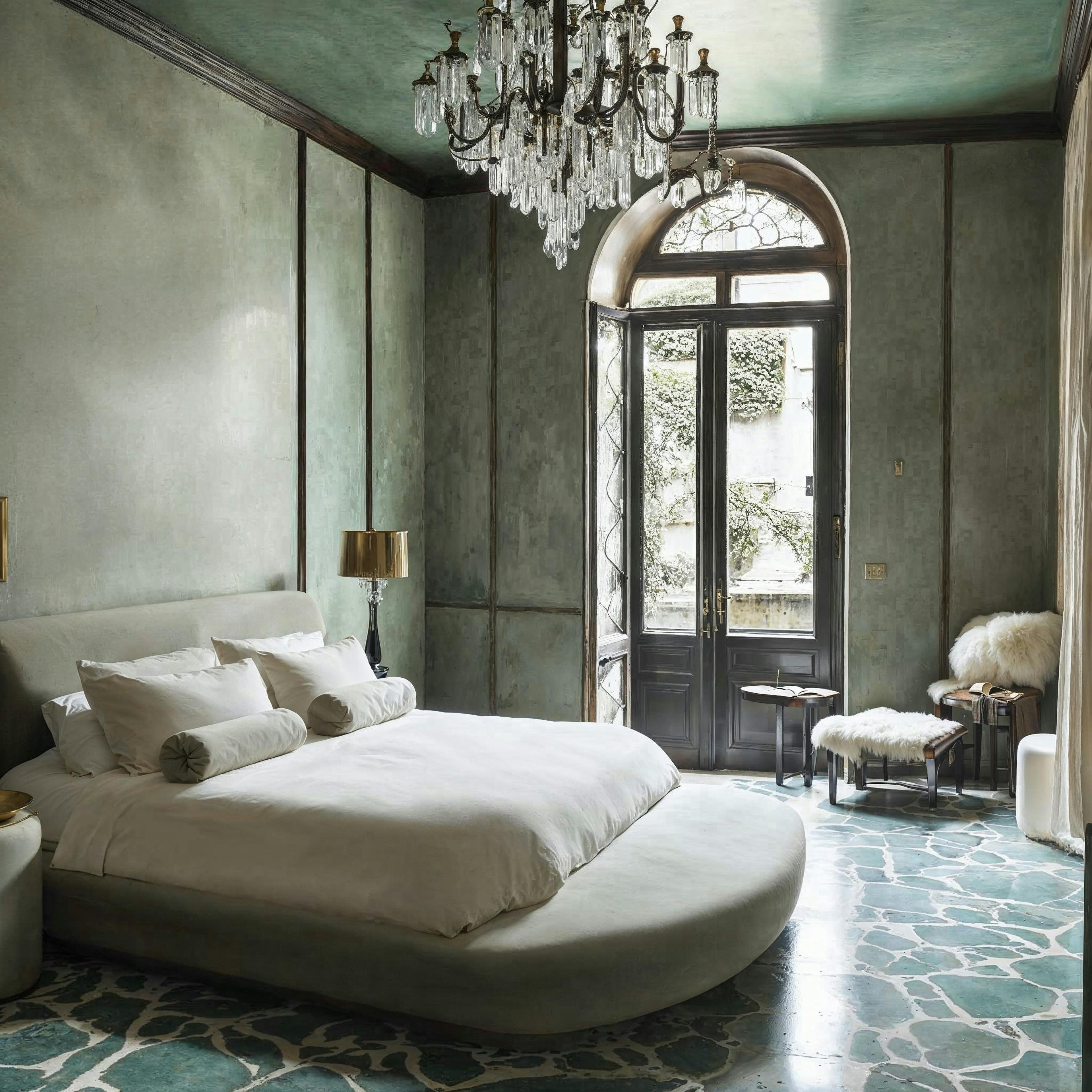  What if we imagine a Scene with a bedroom that whispers the story of Murano's timeless elegance?