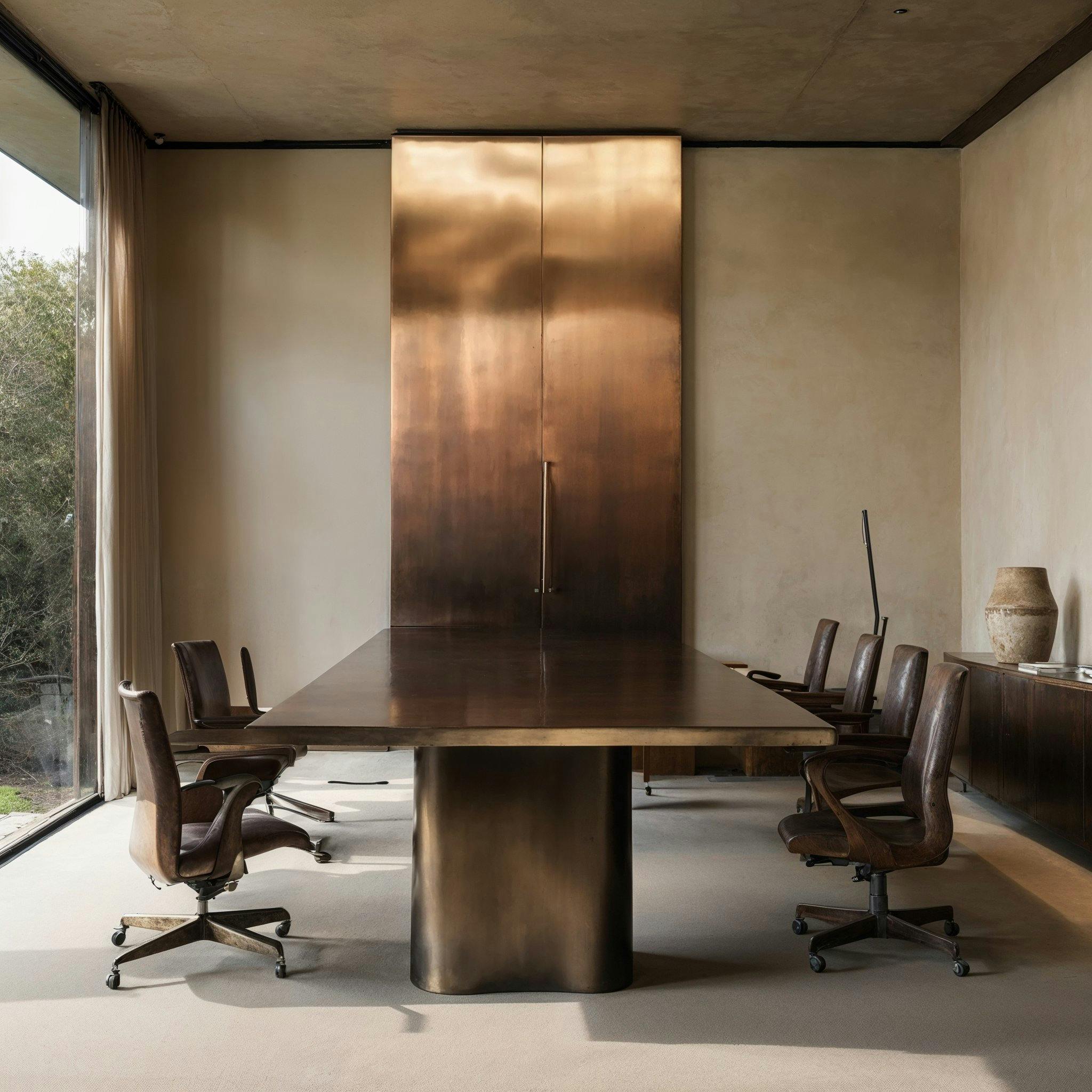 What if we imagine a Scene with an architect's office, a study in the beauty of industrial minimalism.